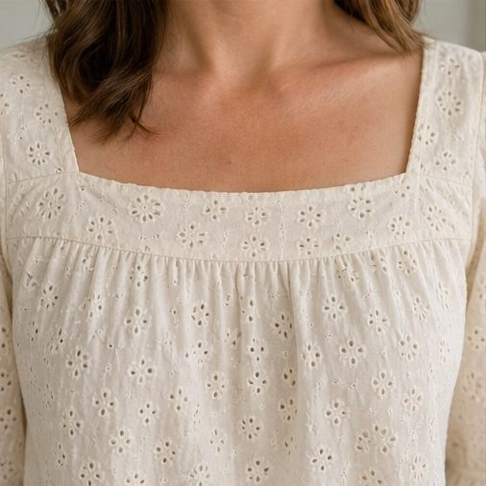 Rust Button Blouse - Picture 4 of 6